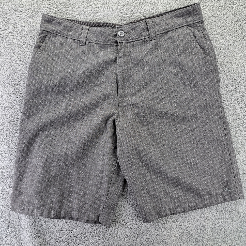 O'Neill Shorts Mens 34 Gray Stripe Chino